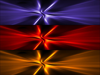Image showing Abstract banners set of colorful rays