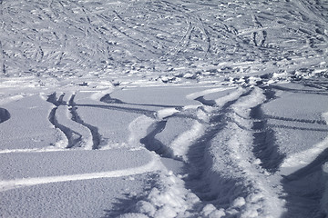 Image showing Background of off-piste ski slope