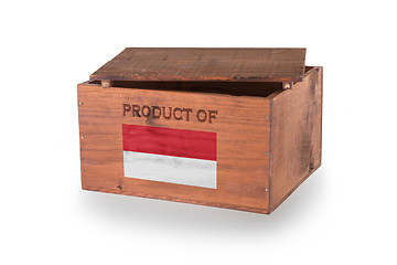 Image showing Wooden crate isolated on a white background