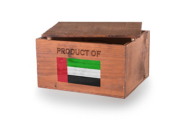 Image showing Wooden crate isolated on a white background