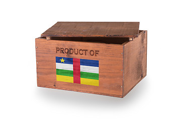 Image showing Wooden crate isolated on a white background