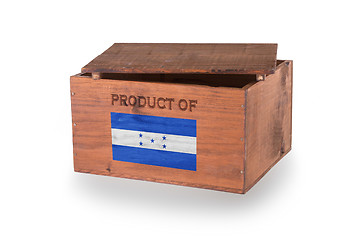 Image showing Wooden crate isolated on a white background