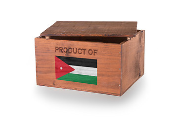 Image showing Wooden crate isolated on a white background