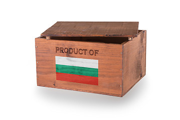 Image showing Wooden crate isolated on a white background