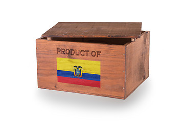 Image showing Wooden crate isolated on a white background