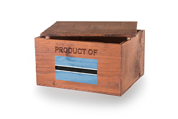 Image showing Wooden crate isolated on a white background