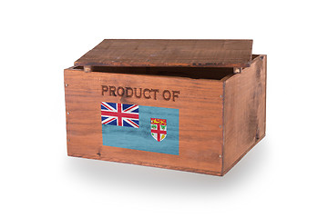 Image showing Wooden crate isolated on a white background