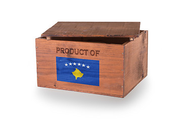 Image showing Wooden crate isolated on a white background