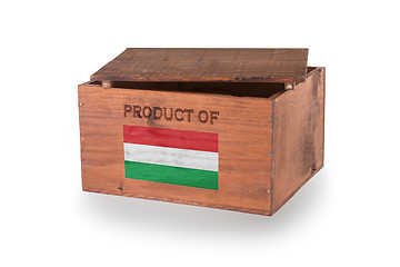 Image showing Wooden crate isolated on a white background