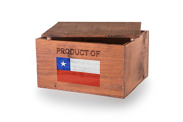 Image showing Wooden crate isolated on a white background