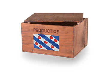 Image showing Wooden crate isolated on a white background