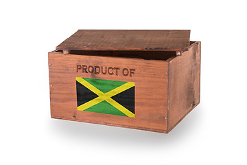 Image showing Wooden crate isolated on a white background