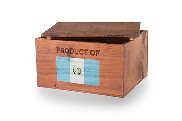 Image showing Wooden crate isolated on a white background