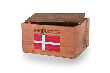 Image showing Wooden crate isolated on a white background