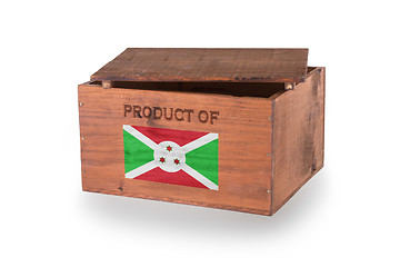 Image showing Wooden crate isolated on a white background