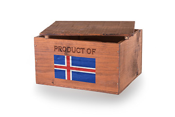 Image showing Wooden crate isolated on a white background