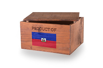 Image showing Wooden crate isolated on a white background