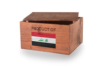 Image showing Wooden crate isolated on a white background