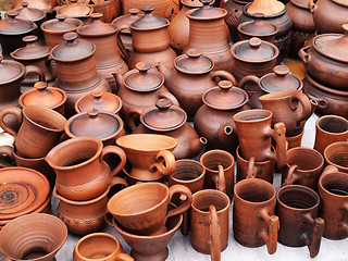 Image showing Handmade ceramic pottery