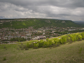 Image showing Travel locations in Bulgaria, view to the town Provadia from fortress Ovech