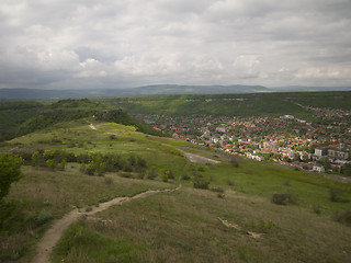 Image showing Travel locations in Bulgaria, view to the town Provadia from fortress Ovech