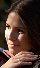 Image showing Smiling brunette girl