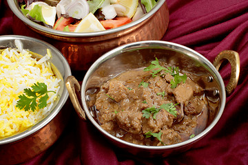 Image showing Rogan josh curry bowls