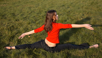 Image showing Exercising girl