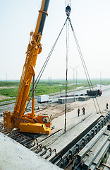 Image showing process of bridge construction
