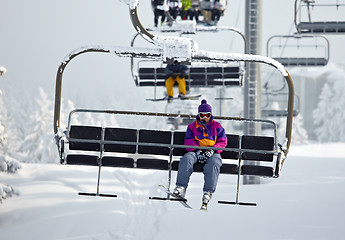 Image showing Ski lift