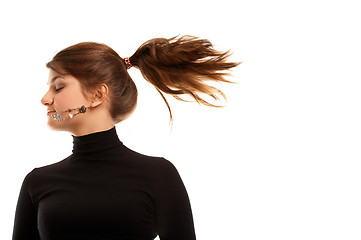 Image showing Girl on white background