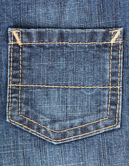 Image showing classic jeans pocket