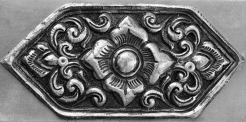 Image showing Oriental silver pattern