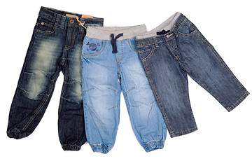 Image showing three different children's jeans