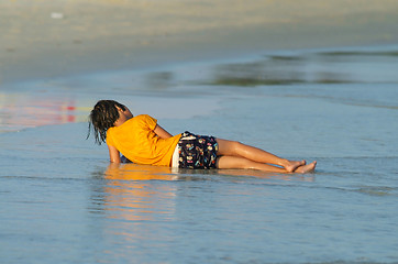 Image showing Girl on the beach