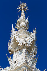 Image showing Exotic roof of the White Temple in Chiang Mai