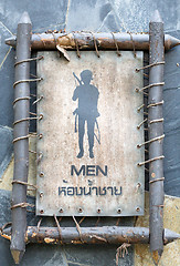 Image showing male toilet sign 