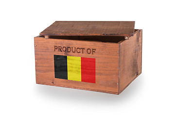 Image showing Wooden crate isolated on a white background