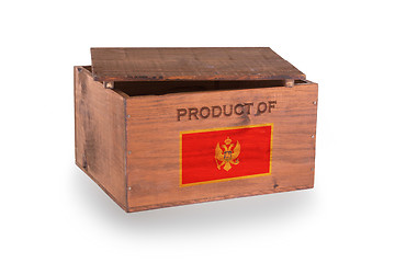 Image showing Wooden crate isolated on a white background