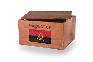 Image showing Wooden crate isolated on a white background