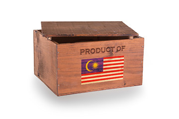 Image showing Wooden crate isolated on a white background