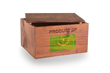 Image showing Wooden crate isolated on a white background