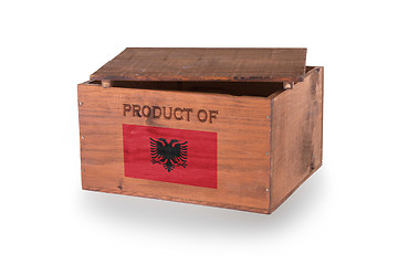 Image showing Wooden crate isolated on a white background