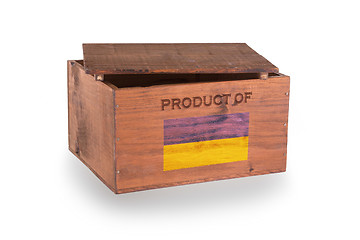 Image showing Wooden crate isolated on a white background