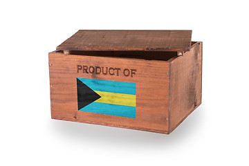 Image showing Wooden crate isolated on a white background