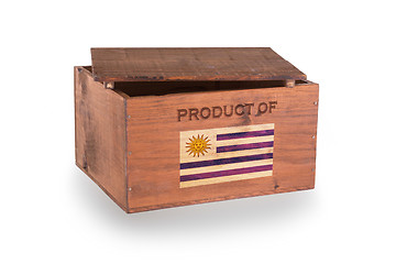 Image showing Wooden crate isolated on a white background