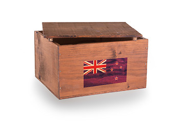 Image showing Wooden crate isolated on a white background