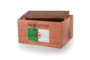 Image showing Wooden crate isolated on a white background