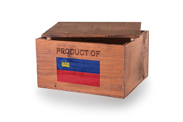 Image showing Wooden crate isolated on a white background