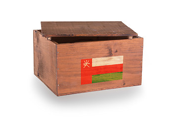 Image showing Wooden crate isolated on a white background